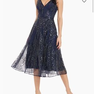 Elisa Embellished Fit-And-Flare Dress NWOT